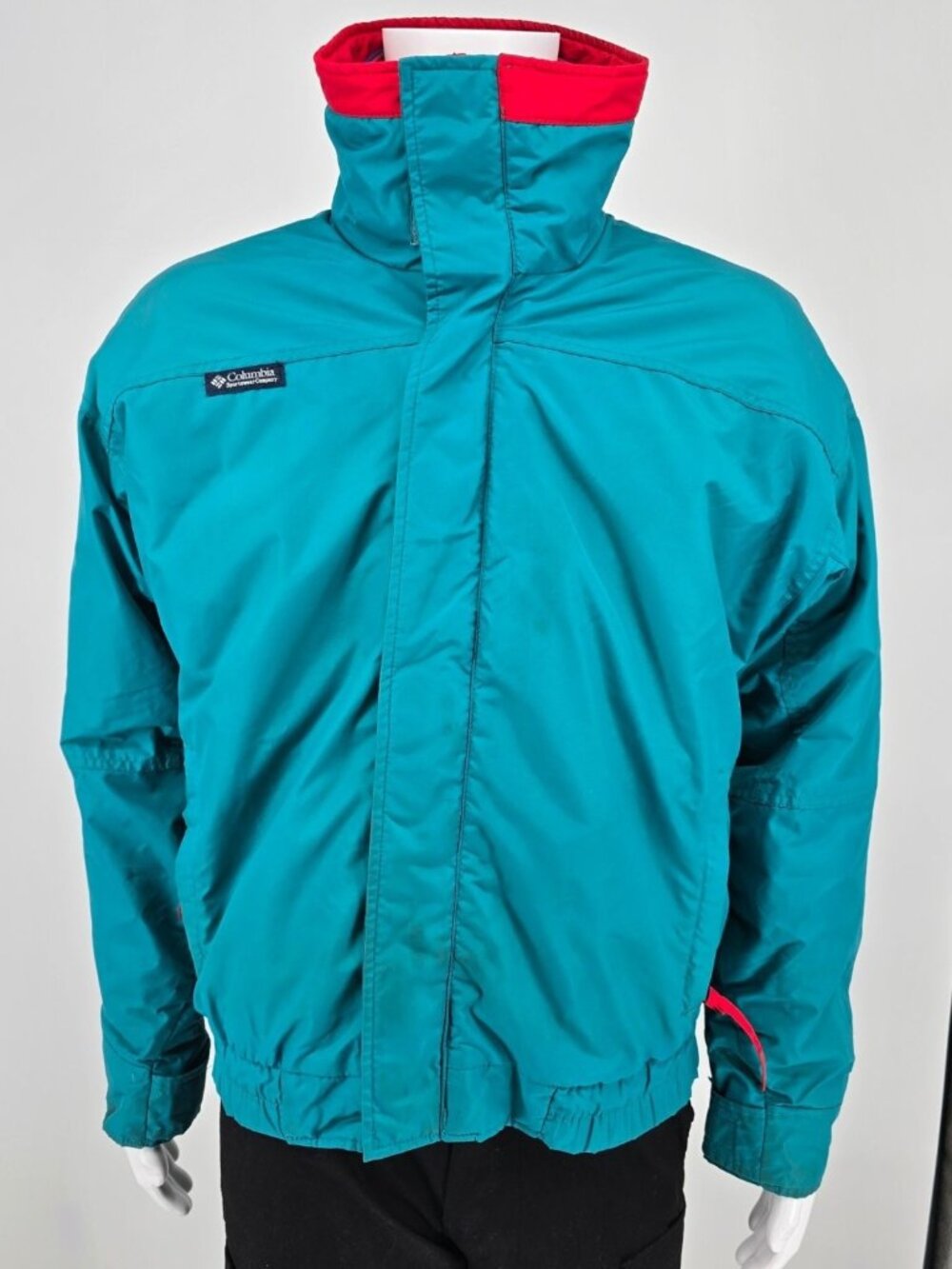 Vintage 1990s Columbia Sportswear Teal Bugaboo 3-in-1 Interchange Jacket (L)